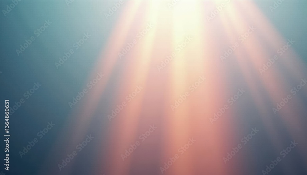 Poster soft light rays illuminating underwater background