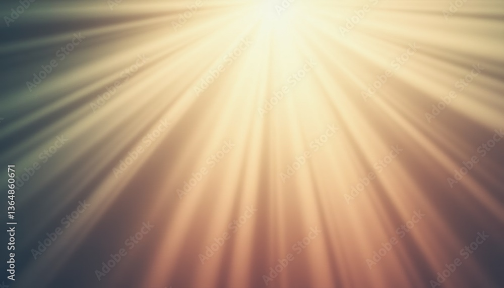 Poster soft light rays illuminating a warm background