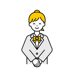 上半身のポーズ_シンプルな学生の女子学生19