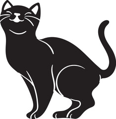 black cat vector