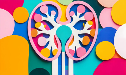 Obraz premium Abstract Colorful Artwork Featuring Organic Shapes and Patterns