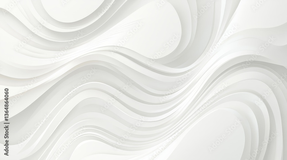 Poster abstract seamless white wave texture pattern background minimalist monochromatic design
