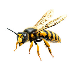 A detailed illustration of a honeybee.