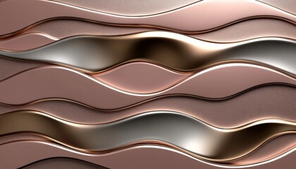 Obraz premium Seamless Soft Rose Gold 3D Low Profile Style Delicate Elegant Minimalist Monochromatic Background