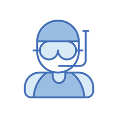 Scuba diver Vector icon