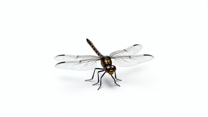 Close-Up of a Dragonfly with Transparent Wings