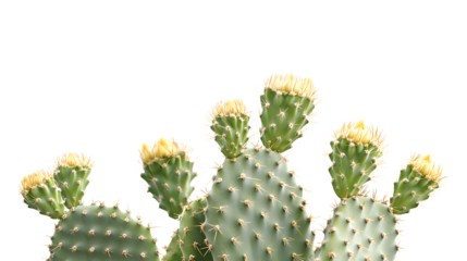 A cactus with yellow flowers