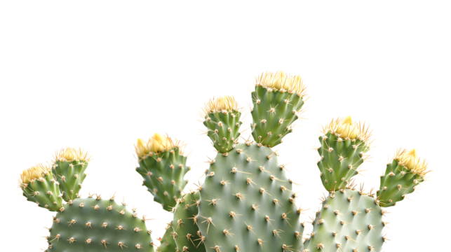 A cactus with yellow flowers - Powered by Adobe