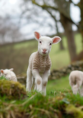 Obraz premium New Spring Lambs watching you