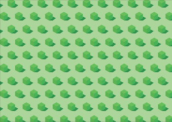 緑の箱のパターンのデザインペーパー