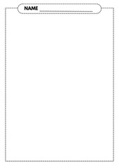 Blank worksheet with a name written on top