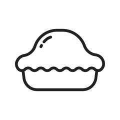 Pie icon vector image. Suitable for mobile apps, web apps and print media.