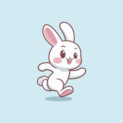 easter bunny with egg illustration 