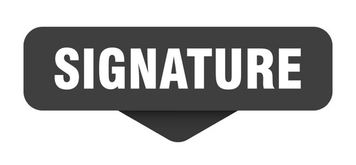 signature sticker. signature sign on transparent background