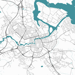 Map of Norrkoping, Sweden. City map, metropolitan area.