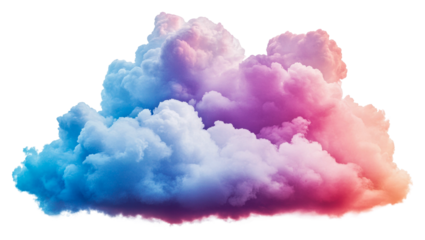 Colorful cloud formation nature digital abstract cut out