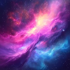 Multicolored space galaxy cloud nebula. Stary night cosmos. Universe , science astronomy. Supernova,  background wallpaper