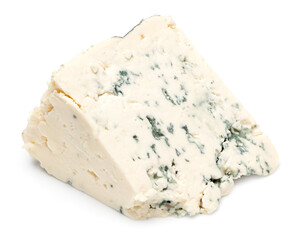 blue cheese isolated on a white background. clipping path