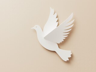 Fototapeta premium Dove Symbol on Paper