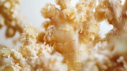 a fresh ginger on white background