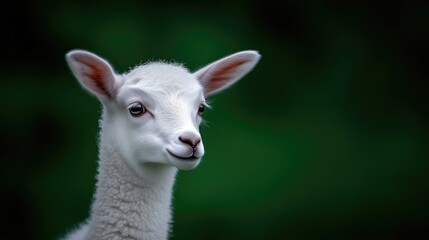Obraz premium Close-up of a fluffy white baby animal