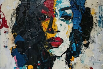 Naklejka premium Womans diversity painting art wedding.