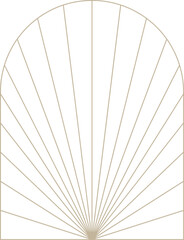 Monoline Art Deco Geometric Design Element