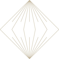 Monoline Art Deco Geometric Design Element
