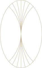 Monoline Art Deco Geometric Design Element