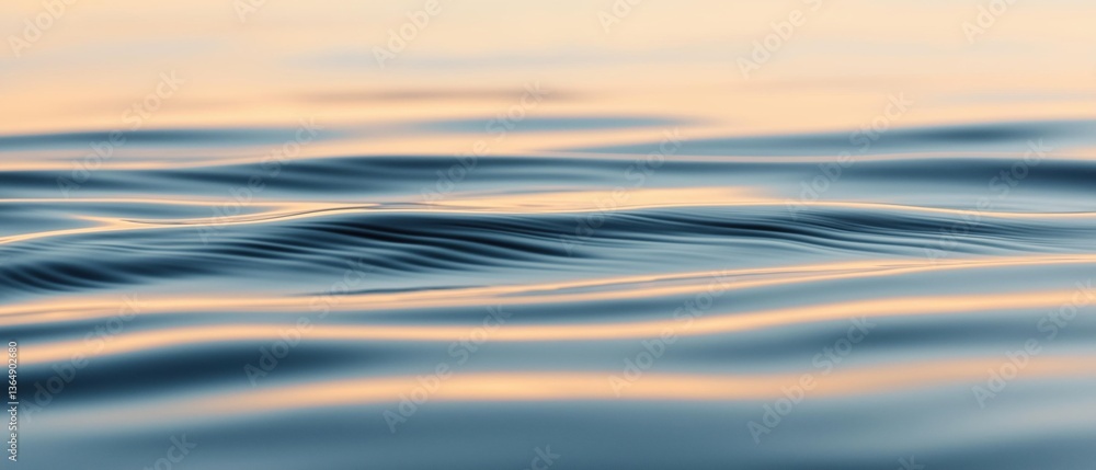 Poster close-up of a wave-like pattern on the surface of water. the wave appears to be made up of thin, wav