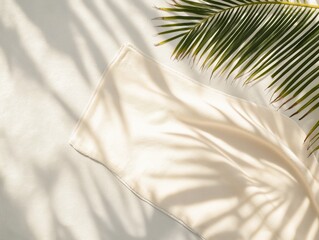 Beach Towel with Shadow of Palm