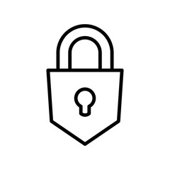 Simple Padlock Icon for Security and Privacy, isolated on a white background.