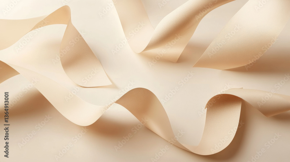 Poster flying curled paper sheet with shadow. realistic 3d vector illustration set of wind blow falling dow