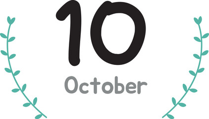 10월숫자