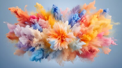 Fototapeta premium background art A vibrant explosion of colorful powder creating a stunning abstract design, perfect for artistic projects and creative backgrounds.