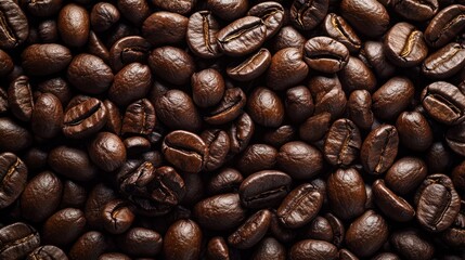 Obraz premium Close up coffee beans background