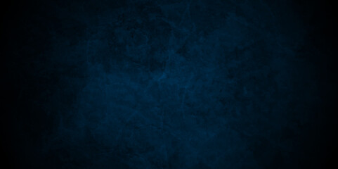 Abstract dark Blue background with grunge backdrop texture, smooth plaster painted mottled blue grunge wall studio background, bright ink and watercolor textures black paper.
