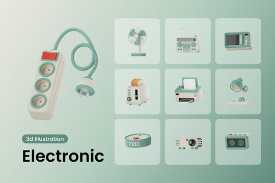 Electronic 3d Illustration