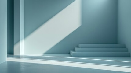 Obraz premium Minimalist room with light and shadow