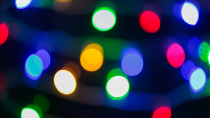 Fototapeta premium Abstract Multi-Colored Lights Blurred Bokeh Background