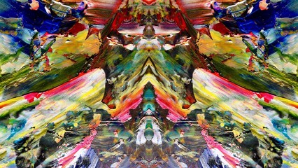 Abstract art background . Hand painting artwork on canvas .