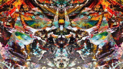 Fototapeta premium Abstract art background . Hand painting artwork on canvas .