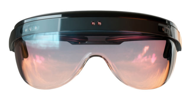 Future Vision: Modern Augmented Reality Glasses: Futuristic augmented reality glasses, exuding innovation and advanced technology - Powered by Adobe