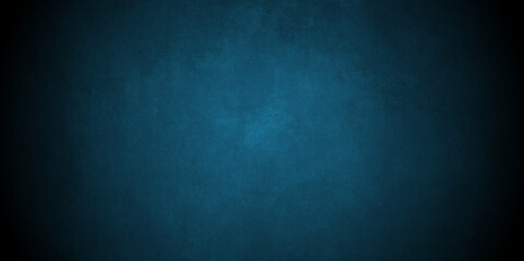 Abstract dark Blue background with grunge backdrop texture, smooth plaster painted mottled blue grunge wall studio background, bright ink and watercolor textures black paper.