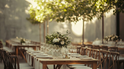 Fototapeta premium wedding, decoration, flower, bouquet, decor, celebration, design, table, chair, interior, room, furniture, dining, chairs, home, restaurant, house, wood, cafe, wooden, living, seat, style, dinner, flo