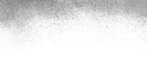 Distressed Ink Splatter with a Vintage and Weathered Look, Featuring a Gradual Transition from Dense Black Particles to an Open and Clean White Background

