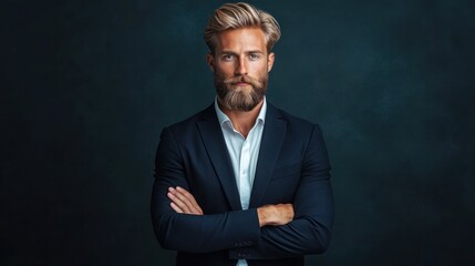 Confident man in suit
