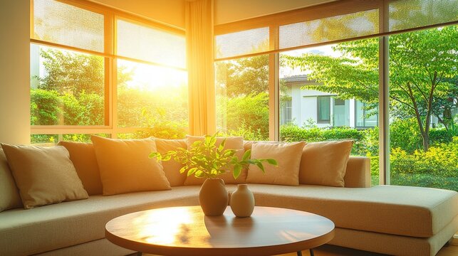 Solar-Powered Roller Blinds: A Modern Twist in Interior Design. Concept Solar Shades, Roller Blinds, Interior Design, Window Treatments, Home Decor
