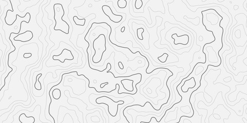 Abstract modern difficult soft black and white topographic wavy stylized map line contour topography terrain path concept stroke vector illustration topo background. 