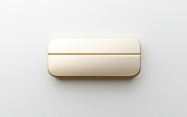 Elegant rectangular gold frame with a sleek double-line border, isolated on a white background, perfect for luxury design concepts